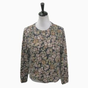 SONOMA Pink/Light Green Floral Lightweight Sweatshirt Size Small